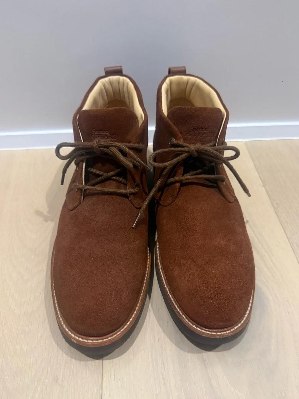NWOT Samuel Hubbard Men’s Re-Boot Chukka Boots in Brown Suede